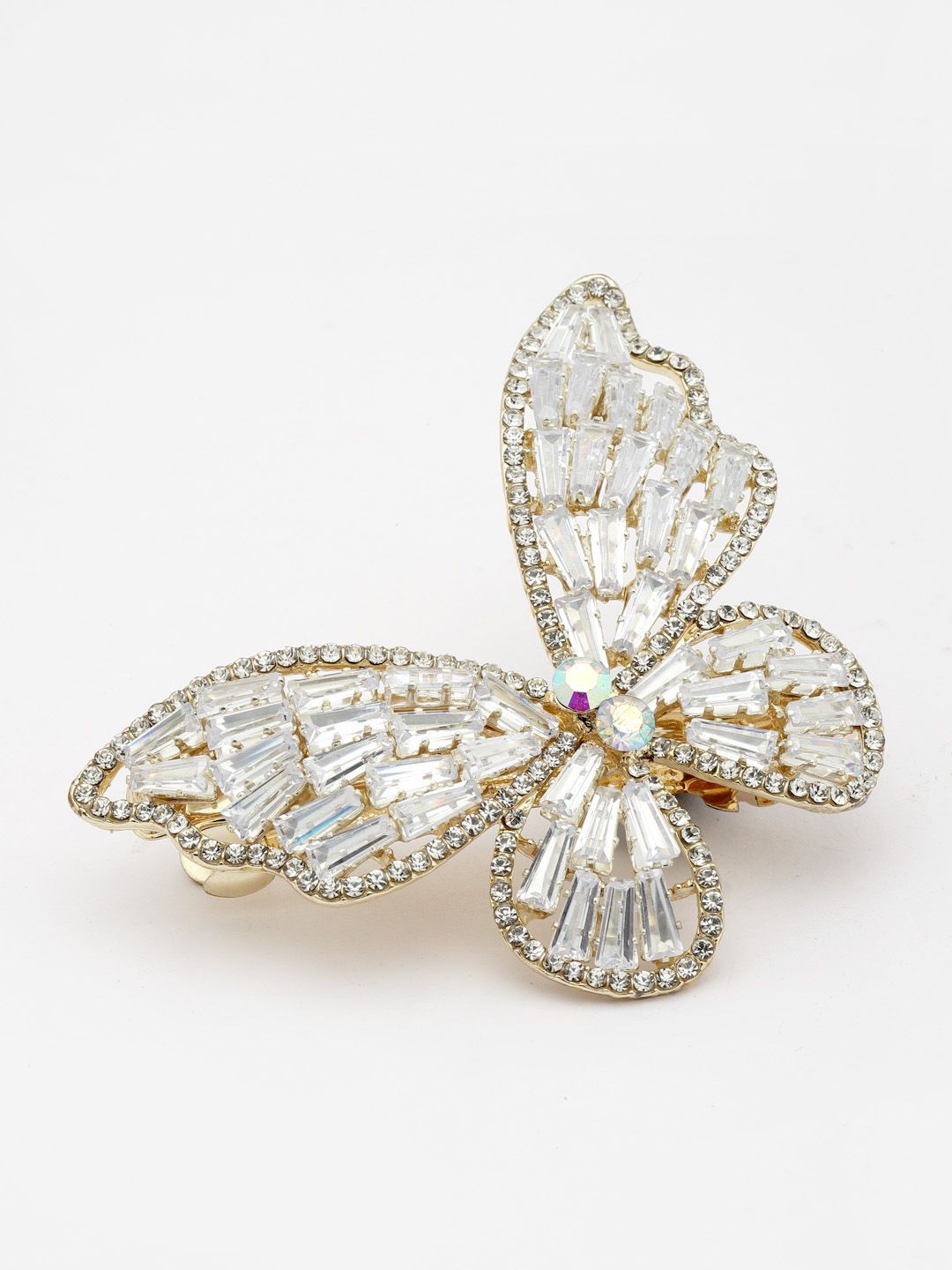 PANASH Women Embellished Stone Studded Butterfly Shpaed Claw Clip