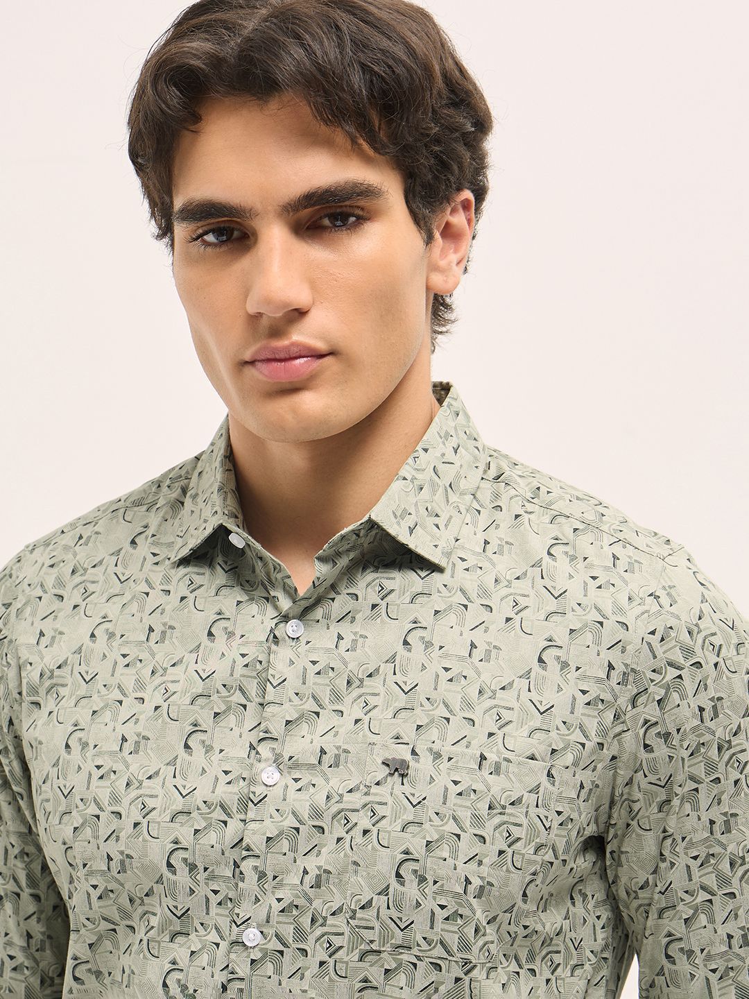 THE BEAR HOUSE Men Tailored Fit Opaque Printed Formal Shirt