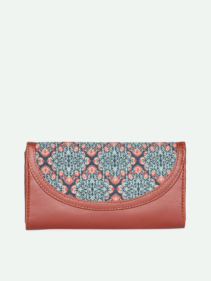 Zouk Wanita Etnik Motif Dicetak Kolkata Nouveau Kyra Flap Wallet