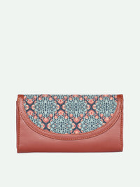 Zouk Wanita Etnik Motif Dicetak Kolkata Nouveau Kyra Flap Wallet