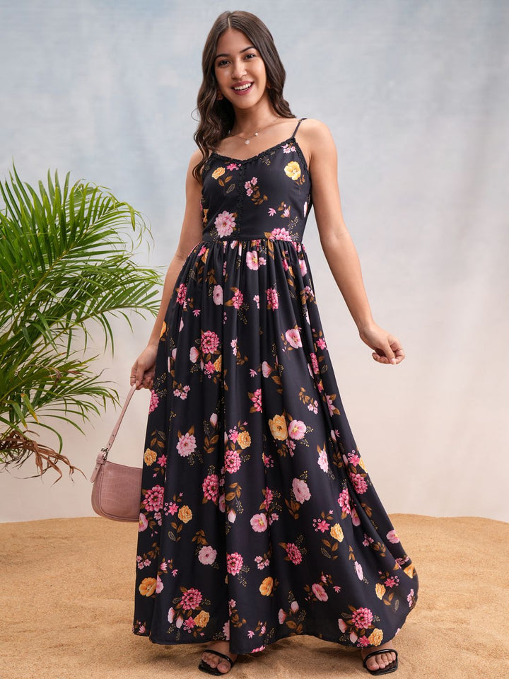 Vishudh Floral Printed Maxi Dress