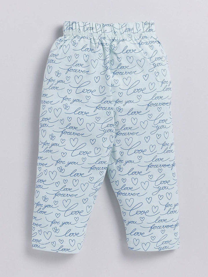 Moms Love Girls Printed Pure Cotton T-Shirt With Trousers