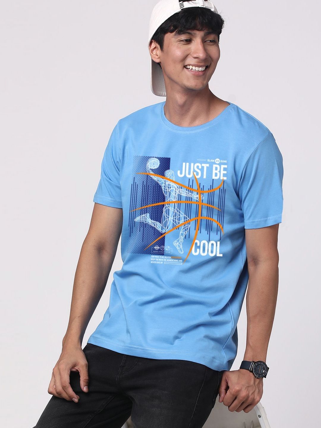 ADRO Men Graphic Printed Cotton T-shirt