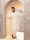 SOJANYA PLUS Woven Design Mandarin Collar Cotton Straight Kurta