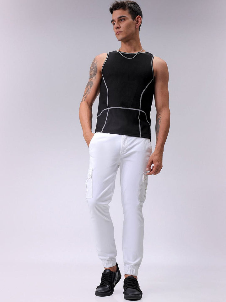 The Indian Garage Co Men Mid-Rise Regular Fit Cargos Trousers