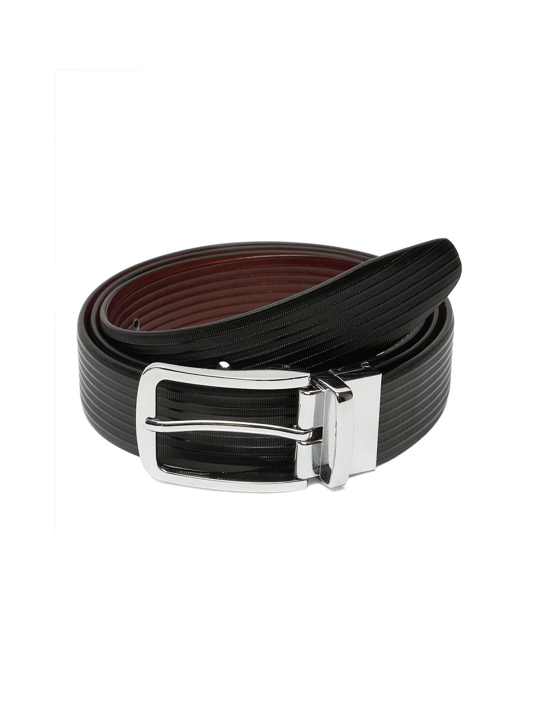 Teakwood Men Leathers Textured Tang Formal Belt