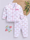 Moms Love Infant Girls Barbie Printed Pure Cotton Night suit