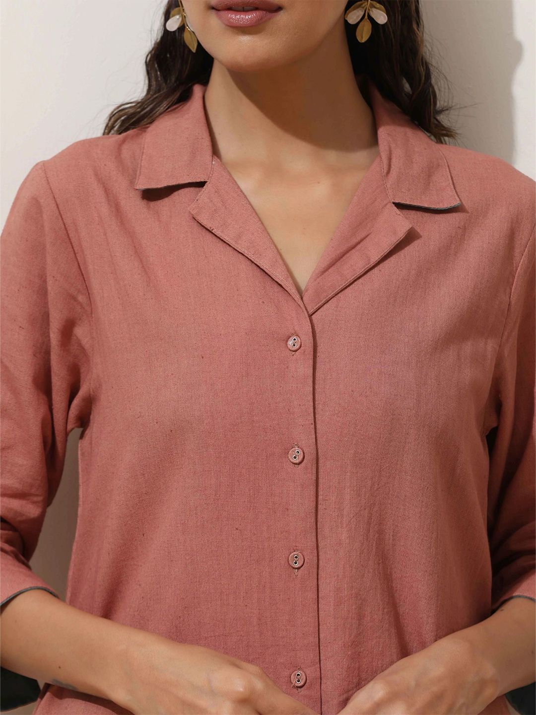 Truebrowns Wanita Pepejal Kurta dengan Palazzo