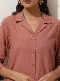 Truebrowns Wanita Pepejal Kurta dengan Palazzo