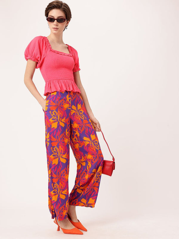 DressBerry Spectrum Smocked Off-Shoulder Fitted Top