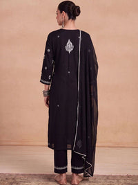 House of Chikankari Women Embroidered Thread Work Kurta with Trousers & Dupatta