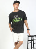 Bene Kleed Men Printed Drop-Shoulder Sleeves Acid Wash T-shirt