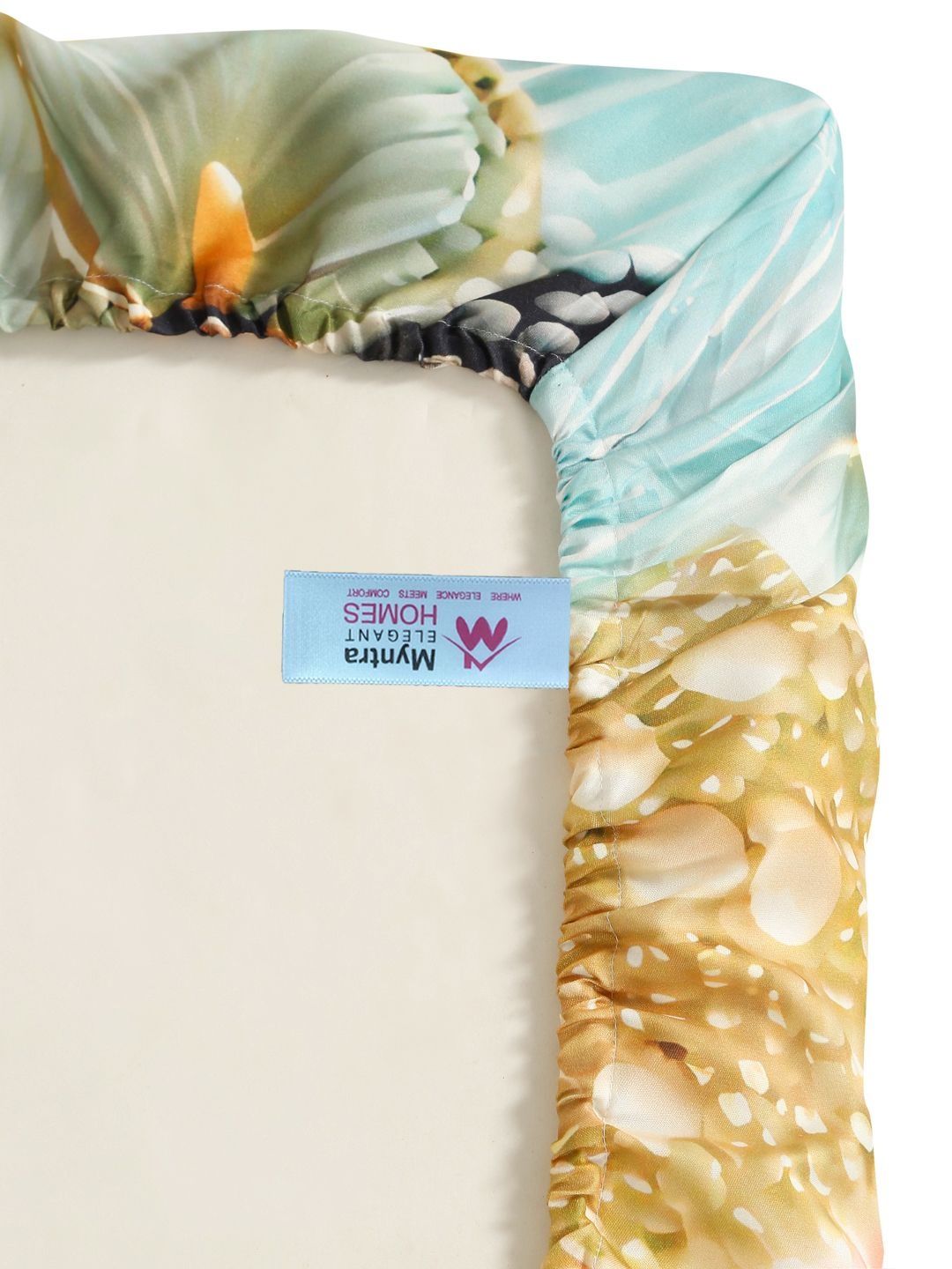 Myntra Elegant Homes White Floral 300 TC Cadar Katil Double & 2 Sarung Bantal 98''X 88''
