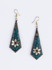 Anting-anting Drop Kontemporari Bersalut Emas Anouk Cubic Zirconia