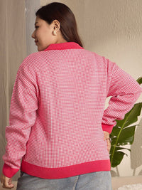 Berrylush Curve Women Printed Long Sleeves Pullover