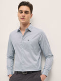 THE BEAR HOUSE Men Spread Collar Geometric Printed Pure Cotton Tailored Fit Formal Shirt