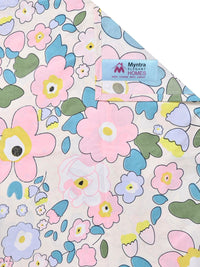 Myntra Elegant Homes Multicoloured Floral 300 TC King Bedsheet with 2 Pillow Covers