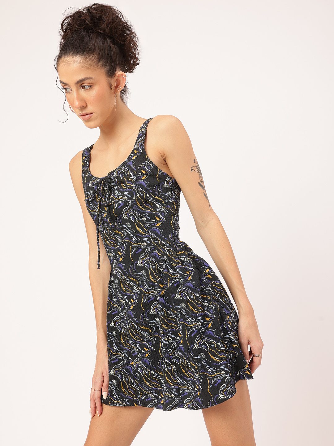 DressBerry Indie Fusion Printed Sleeveless Dress