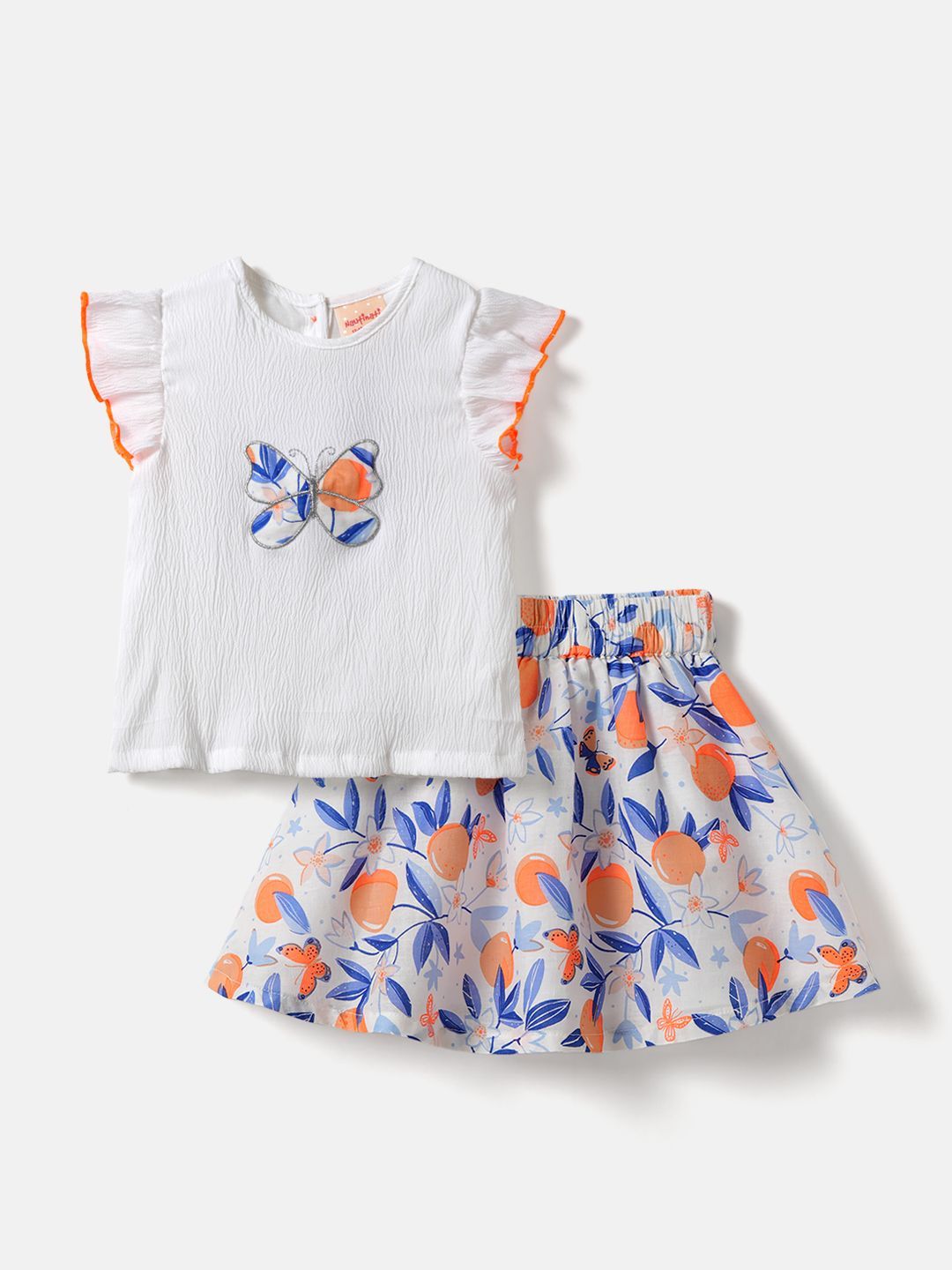 Nauti Nati Girls Printed Top with Skirt