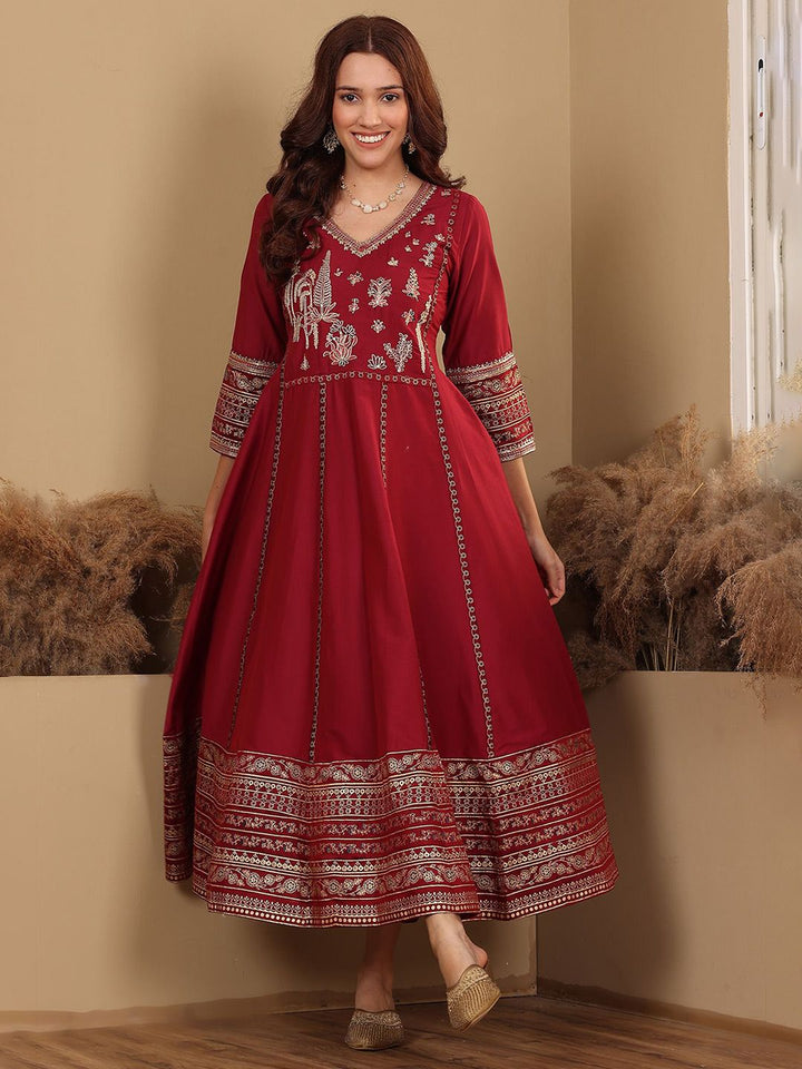 W Women Ethnic Motifs Fit & Flare Maxi Dress