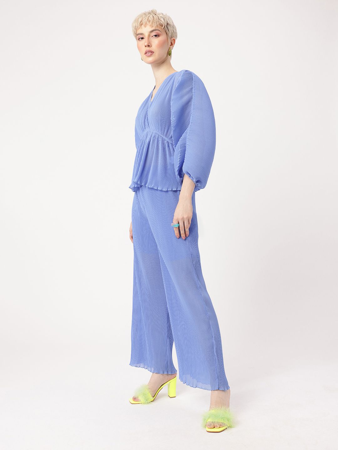 DressBerry Kimono  Accordion A-Line Top And Trousers Co-Ords