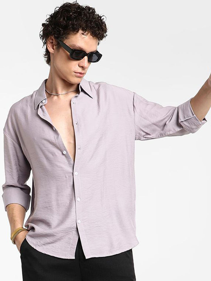 Campus Sutra Men Comfort Spread Collar Solid Casual Shirt