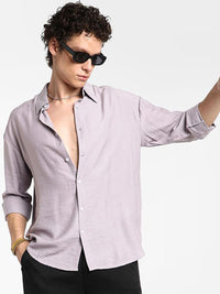 Campus Sutra Men Comfort Spread Collar Solid Casual Shirt