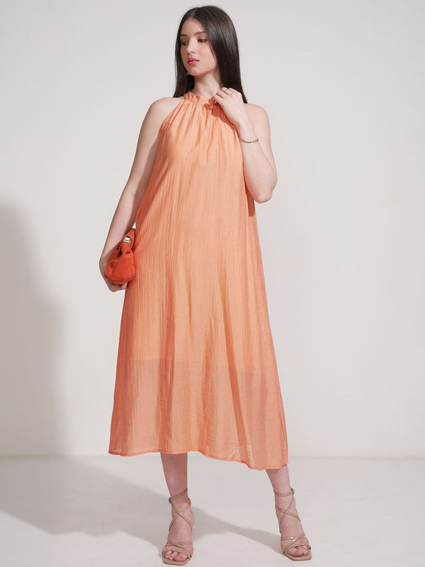 ESPYR By Tokyo Talkies Halter Neck Fit And Flare Maxi Dress