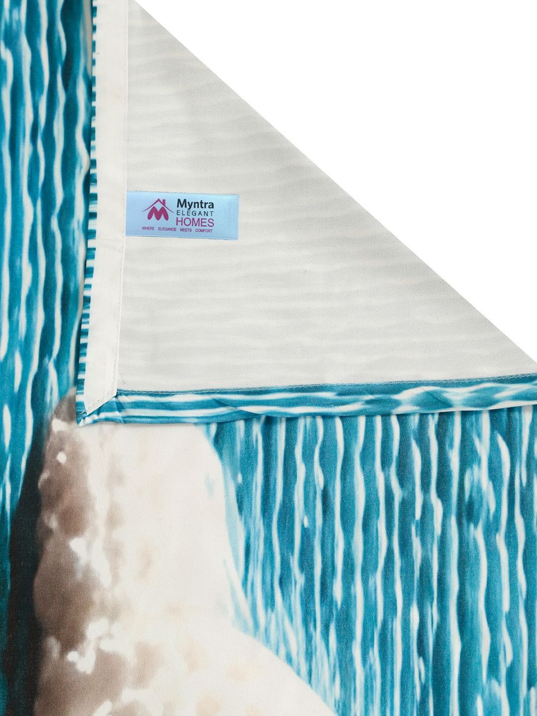 Myntra Elegant Homes Blue 400 TC King Bedsheet with 2 Pillow Covers