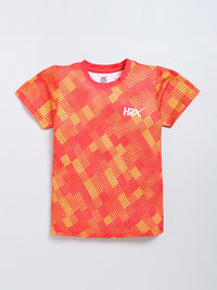 HRX by Hrithik Roshan Boys Geometric Printed T-shirt