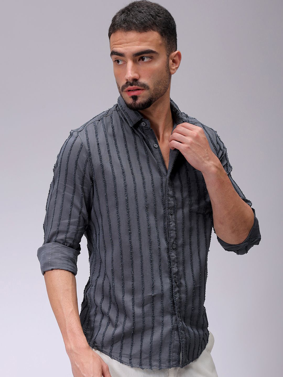 The Indian Garage Co Men Slim Fit Opaque Casual Shirt