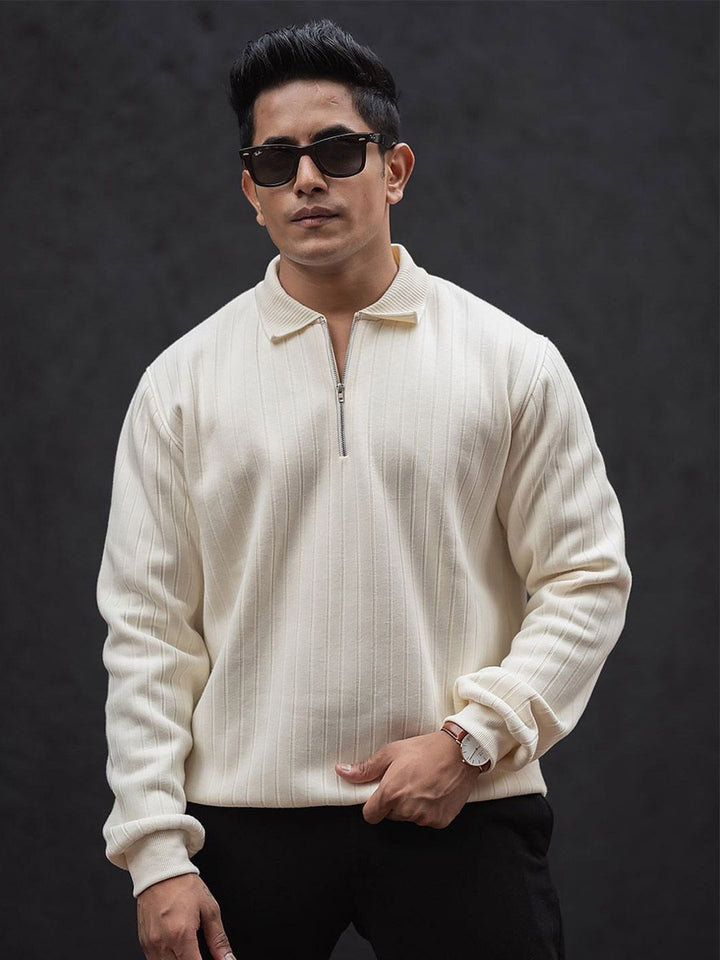 Powerlook Men Polo Collar Fleece Lined T-shirt