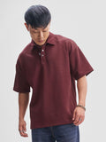 Highlander Polo Collar Drop-Shoulder Lengan T-Shirt Besar
