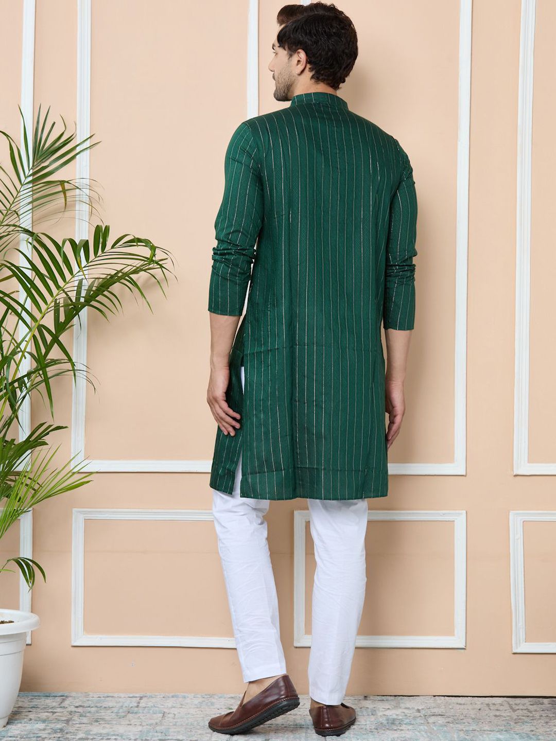 See Designs Men Striped Regular Kurta with Pyjamas