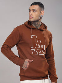 ADRO Men Graphic Printed Hood Cotton Pullover Sweatshirt
