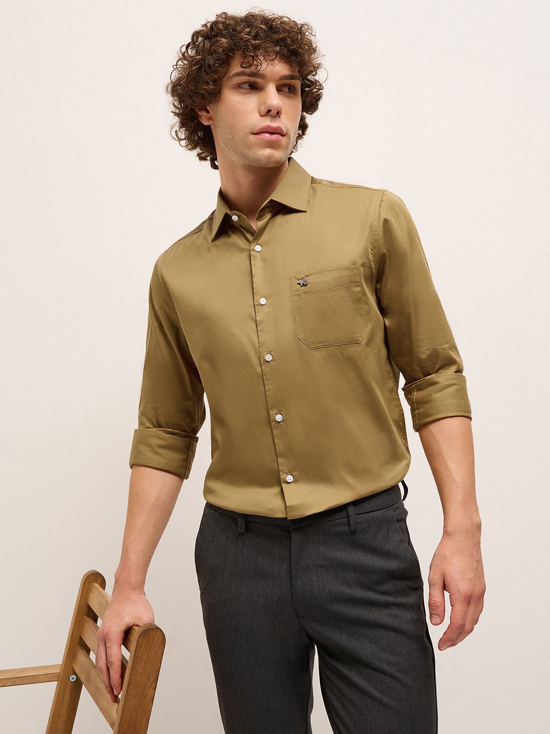 THE BEAR HOUSE Men Tailored Fit Opaque Formal Shirt