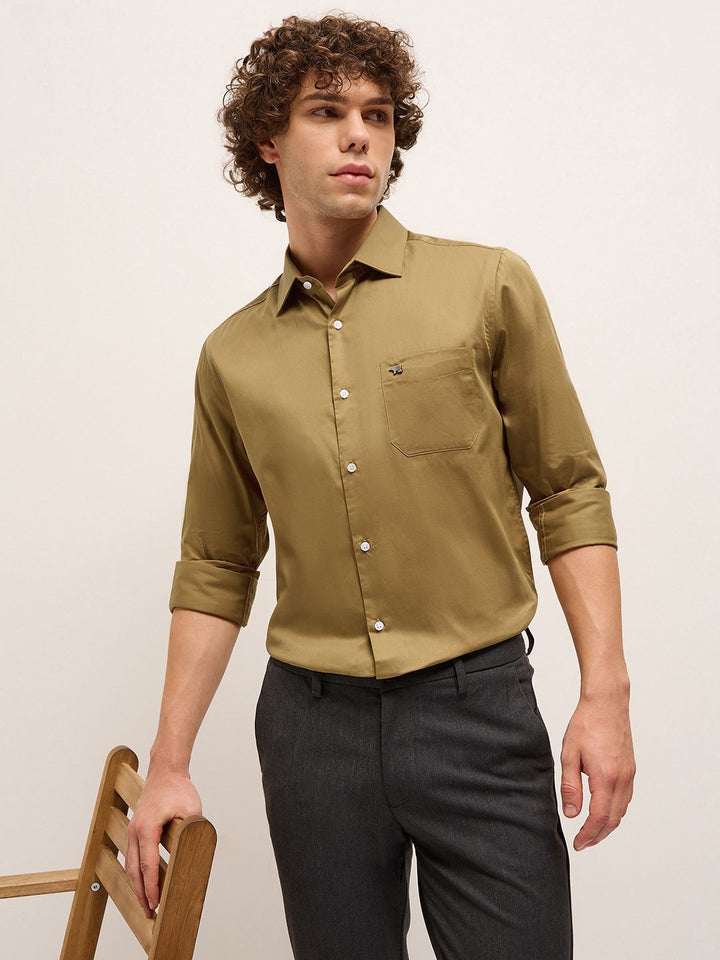 THE BEAR HOUSE Men Tailored Fit Opaque Formal Shirt