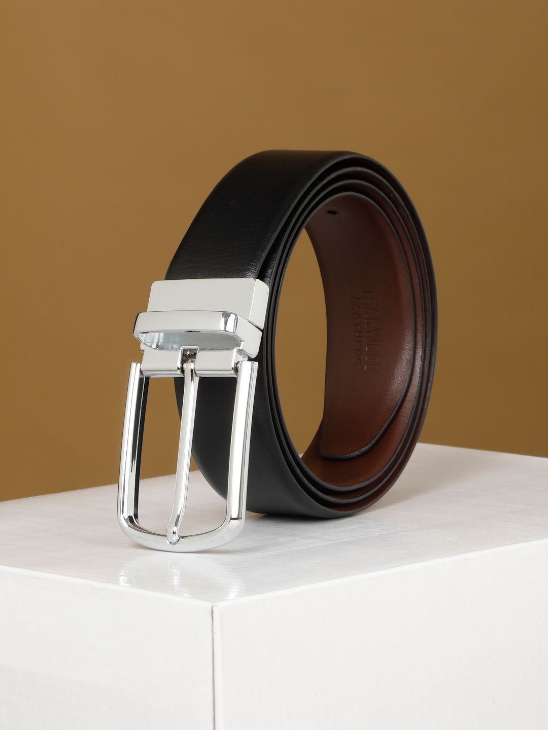 Teakwood Leathers Men Leather Reversible Belt