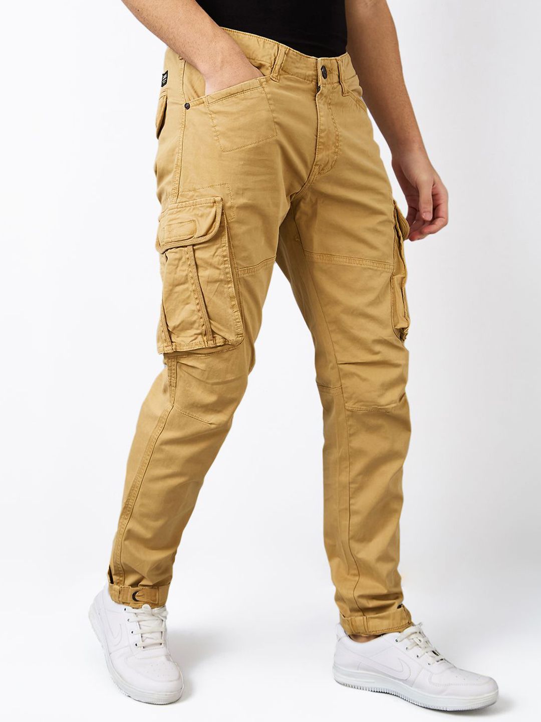 SPYKAR Men Regular Fit Mid Rise Cargos