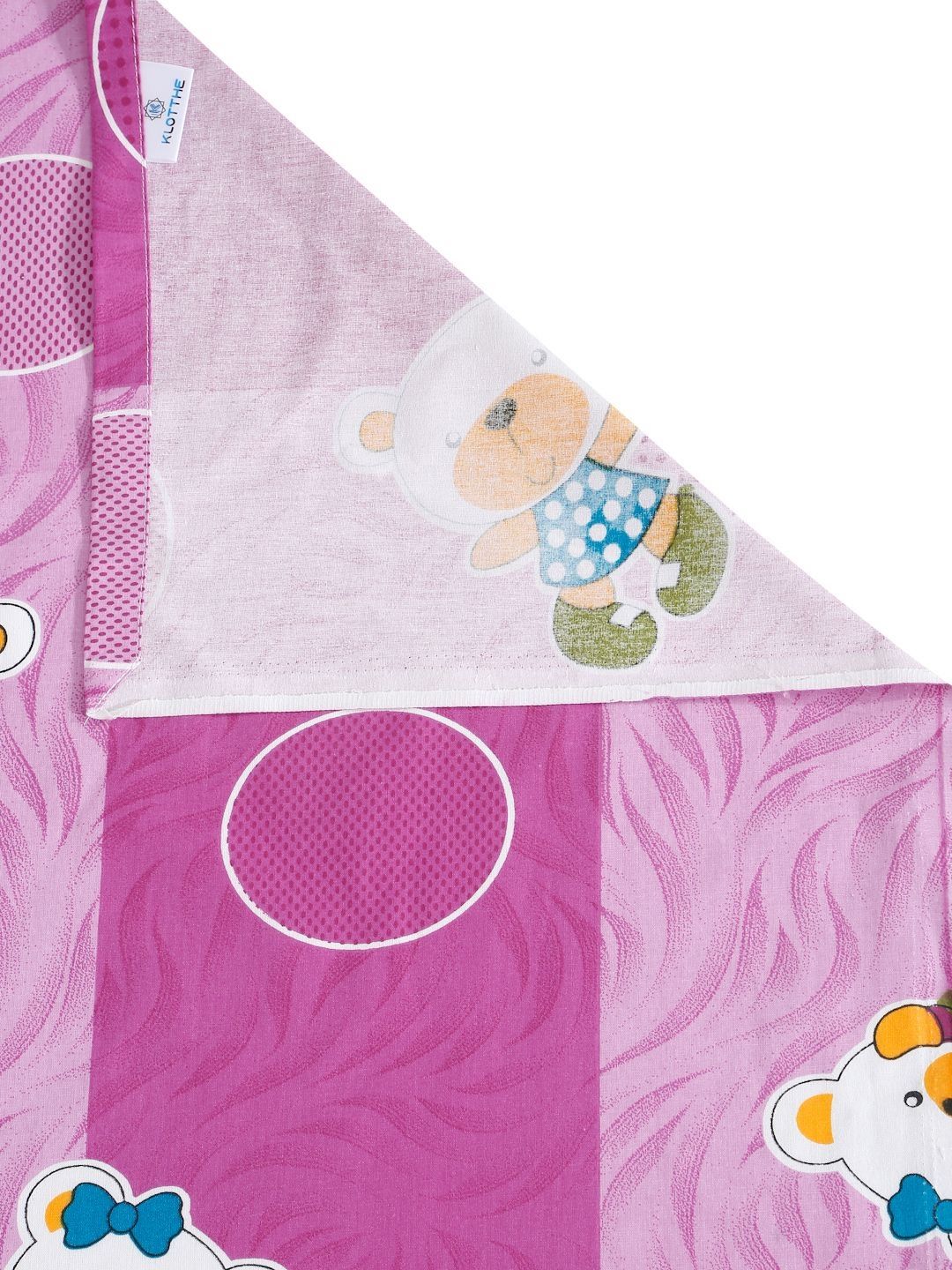 KLOTTHE Purple Conversational Cotton 400 TC King Superfine Bedsheet with 2 Pillow Covers
