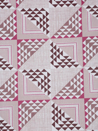 Myntra Elegant Homes Pink Geometric Pure Cotton 400 TC Set Cadar King Double-2.5mX2.25m
