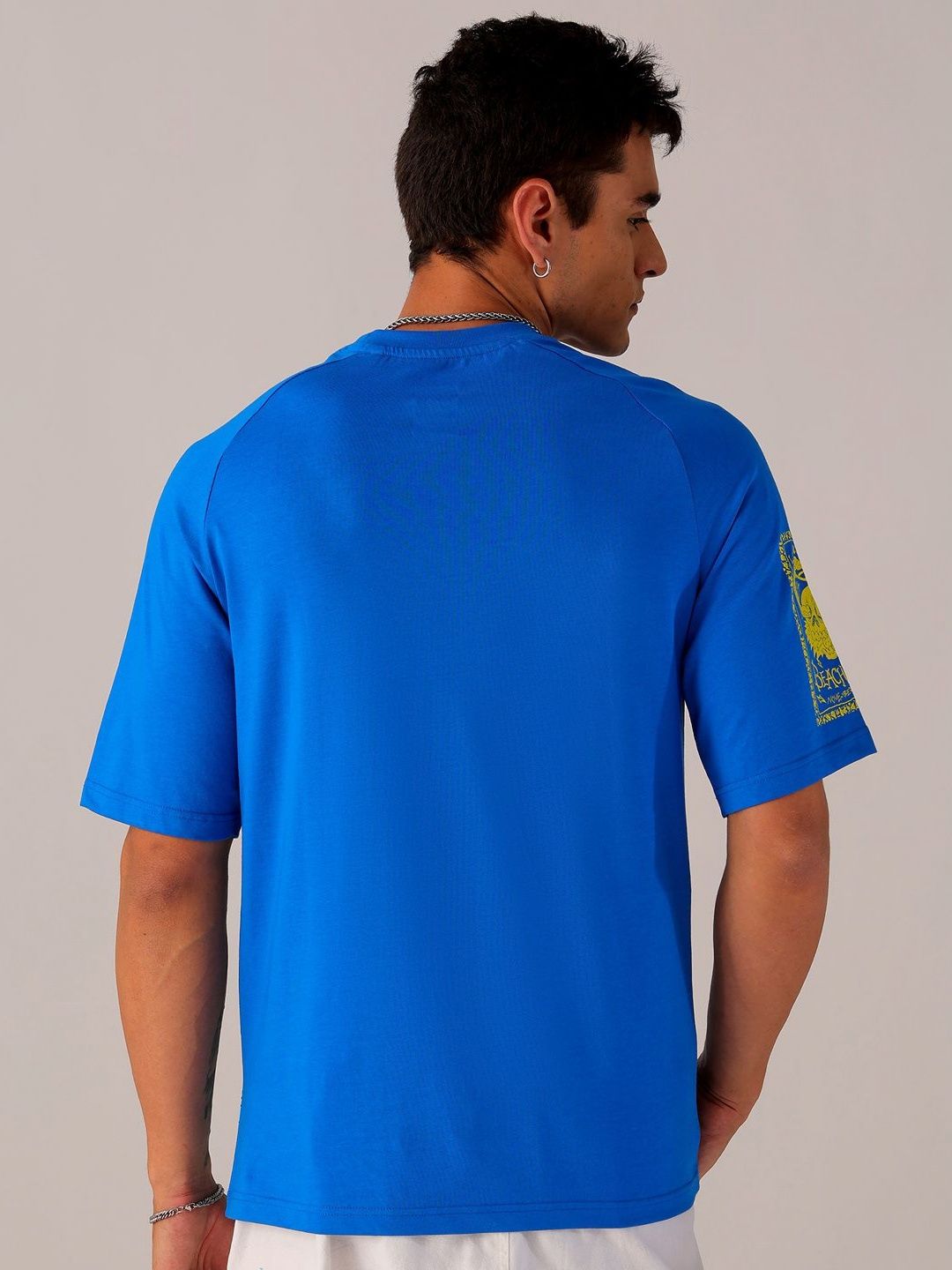 The Indian Garage Co Men Graphic Printed Round Neck Cotton Relaxed Fit T-shirt