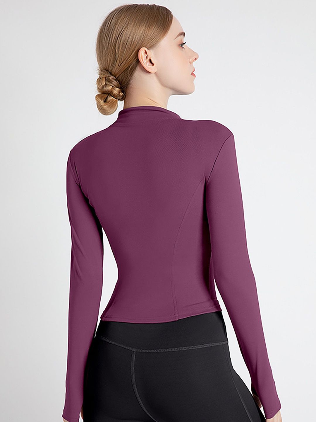 HRX by Hrithik Roshan Women High Neck Sports Sweatshirts With Zip Detail