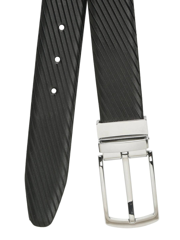 Teakwood Leathers Men Textured Leather Reversible Formal Belt