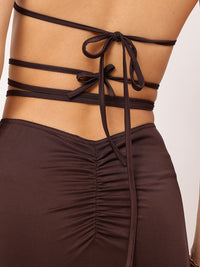 DressBerry Flirty Fusion Open-Back Tie-Up Shoulder Straps Co-Ords