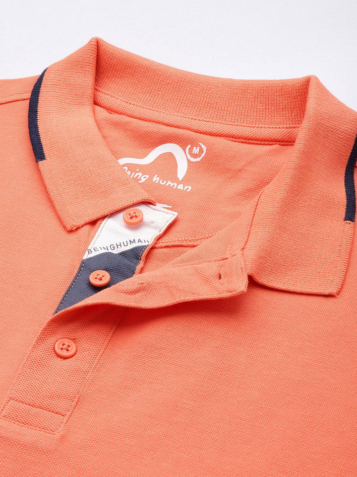 Being Human Polo Collar Pure Cotton T-shirt