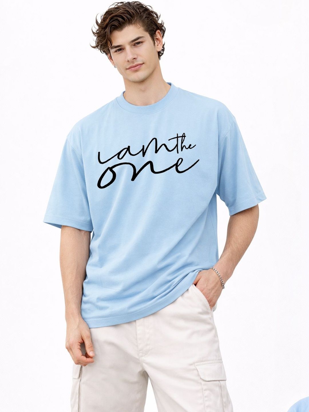 ADRO Men Printed Drop-Shoulder Sleeves T-shirt