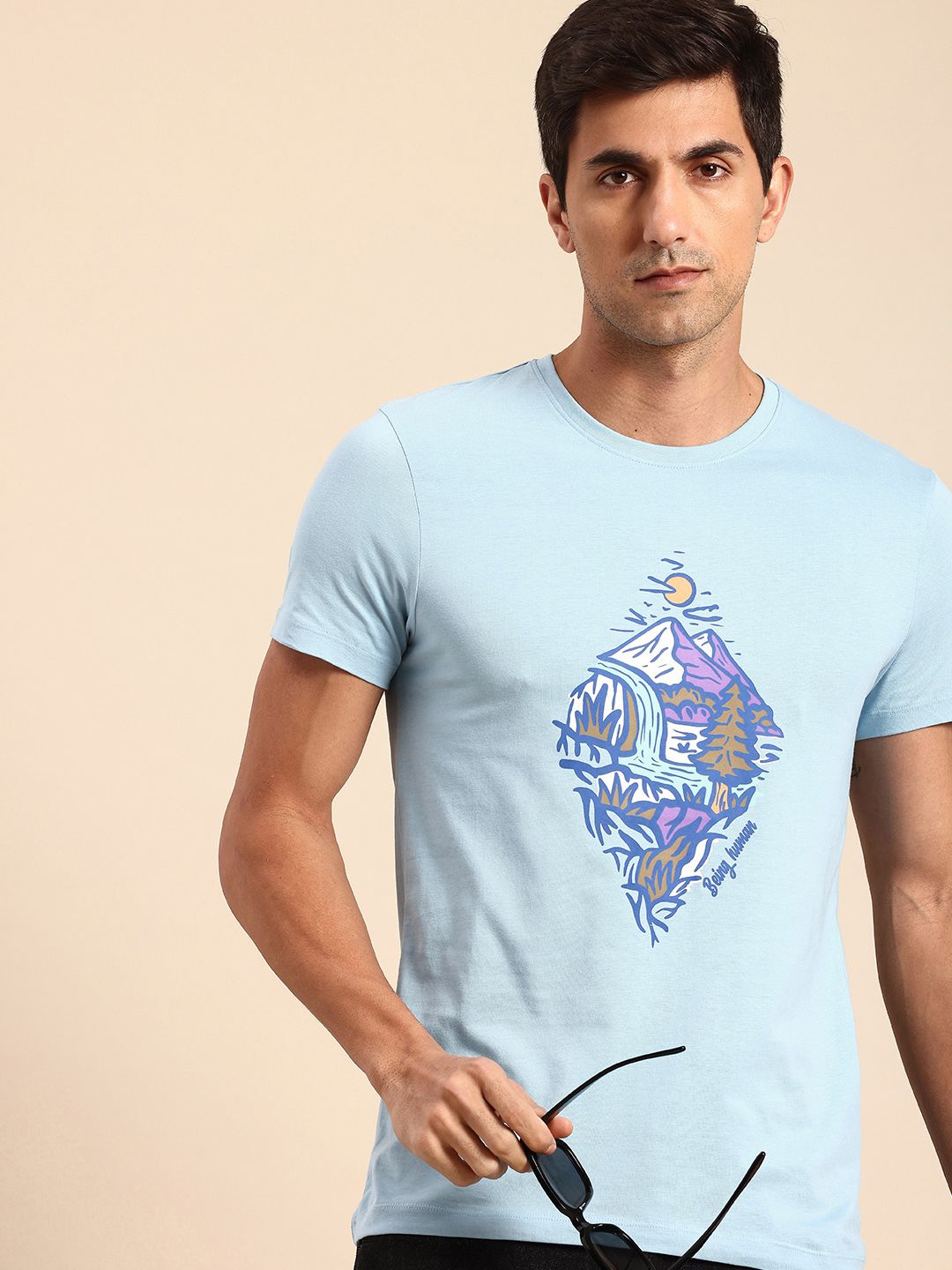 Being Human Graphic Printed Pure Cotton T-shirt