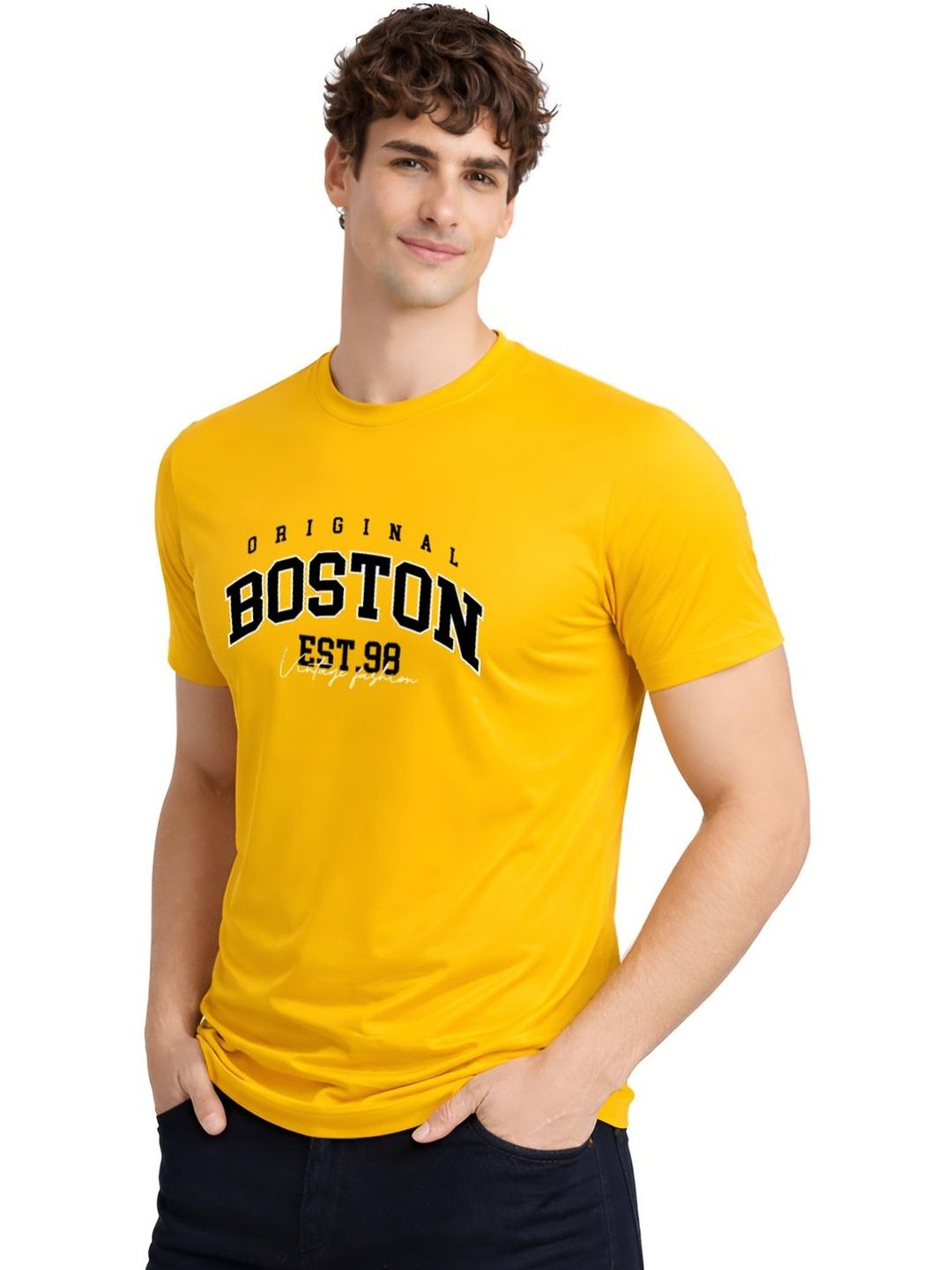 ADRO Men Typography Printed T-shirt