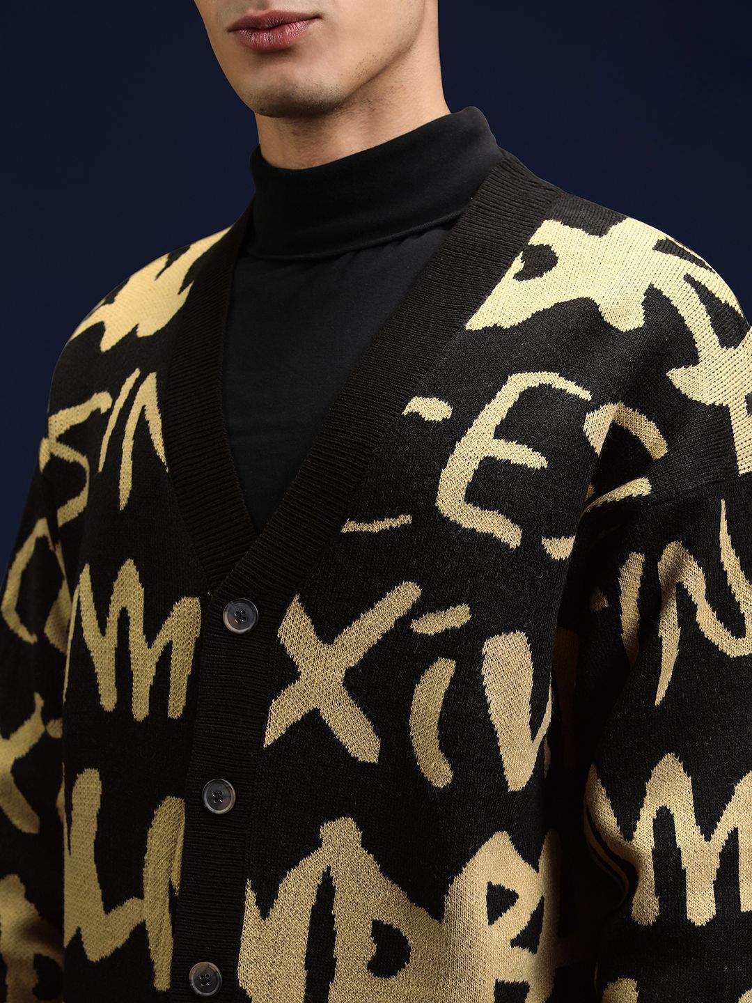HIGHLANDER Men Typography Cardigan